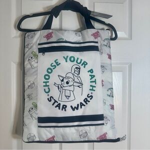 NWT. Star Wars Grogu Reversible Picnic Blanket Tote. Grogu “CHOOSE YOUR PATH".